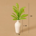 Mini pianta verde per casa delle bambole in vaso bianco, ornamento a mano da 5cm - Pianta verde grande (1 pezzo)