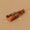 Miniatura de violín en resina marrón para micropaisajes, longitud de 3,5 cm - Violín