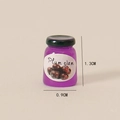 Miniatura di barattolo di marmellata di prugne in resina per decorazione casa delle bambole - Stile Bottiglia Corta / Marmellata Viola (Plum Jam)