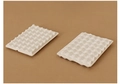 Macro view of white miniature egg tray holder for dollhouse kitchen scene decor - Simulation Egg Tray