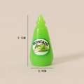 Mini bouteille de moutarde pour maison de poupée, résine verte, 2,1 cm hauteur - Bouteille Longue Verte (Mustard)