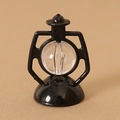 Miniature vintage black kerosene lamp model for dollhouse decoration and tiny landscapes - Wireless Style