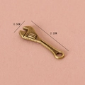 Miniature vintage bronze wrench tool for dollhouse DIY projects 2.2cm alloy charm - Small Wrench / Bronze