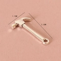 Miniature silver alloy hammer pendant tool with hanging loop for dollhouse DIY crafting - Small Hammer / Silver