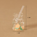 Miniature resin pineapple juice bottle for DIY crafts, measures 2.5cm by 1.2cm - Pineapple Juice