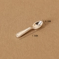 Miniature silver dollhouse spoon with beaded handle detail measuring 1.8cm in length - Spoon / Silver