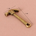 Miniature vintage bronze hammer tool model for DIY dollhouse decoration 2.3cm - Small Hammer / Bronze