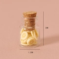 Miniature dollhouse glass jar with fruit slices and cork stopper, 2cm height deco - Banana Bottle