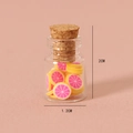 Miniature glass jar with pink and yellow citrus fruit slices for dollhouse decor - Pomelo Bottle