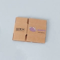 Miniature cardboard dollhouse delivery box with cartoon rabbit unbox happiness print - Grape Style (English/Kraft)
