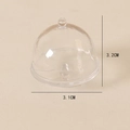 Miniature dollhouse food cover in clear acrylic, dimensions 3.2cm height and 3.1cm diameter - Transparent Food Cover