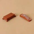 Mobilier miniature de maison de poupée avec une table style acajou et un instrument Guqin - Table et Guzheng