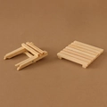 Modèle miniature de palette en bois pour maison de poupée avec grain de bois naturel - Style Table Pliante