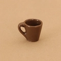 Miniatur glänzende braune Puppenhaus Tasse Modell Zubehör für Mikro-Landschaft Deko - Braun