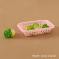 Cestino rosa in miniatura con verdure di cavolo verde realistiche per la casa delle bambole - Cesto Lungo E Cavolo