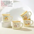 Cute ceramic bunny coffee mug with cream glaze and orange rim detail, 320ml capacity - Creamy Rabbit (Underglaze)