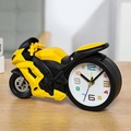 Creative yellow and black racing motorcycle alarm clock for student desk decoration - Yellow Racing Car
