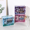 Miniature sailing boat gift box with decorative wishing bottle and Happy Life theme - Boat Flash Wishing Bottle Gift Box