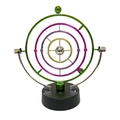 Giocattolo orbitale cinetico a moto perpetuo con anelli colorati e sfera d'argento - Stile Anello Galvanizzato Tricolore (N0613)