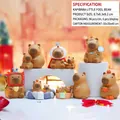 Cute Capybara resin blind box figures set including TV head and crown models - Single Random / Capybara Series (1040-129) (6 Pcs/Set)