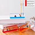 Porte-stylo flottant en acrylique avec dinosaure et volcan pour décor de bureau - Volcan & Dinosaure (SY62)