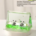 Organisateur bureau panda avec liquide vert, paillettes fleurs et support pour téléphone - R04 Panda - Support de téléphone
