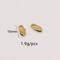 Golden 16mm stainless steel lobster clasps for jewelry making and necklace repairs - Large Style (GD1069/16MM) / Gold
