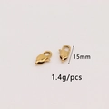 15mm gouden karabijnsluiting voor DIY sieraden maken met een gewicht van 1,4g - Middelgrote Stijl (GD1069/15MM) / Goud