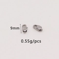 Polished silver 9mm square lobster clasp connector for DIY jewelry making - Small Style (GD1069/9MM) / Silver