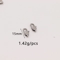 Silver square lobster clasp jewelry connector 15mm size weighing 1.42g for DIY necklace - Medium Large Style (GD1069/15MM) / Silver