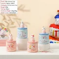 380ml pink ceramic birthday mug featuring 3D cute animal cake lid and pig illustrations - 3D Animal Cake Lid Style / Birthday Theme (Blue-Pink)