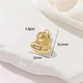 14K gold-filled 3D cartoon bunny head pendant with measurements 12mm x 16.2mm - Gold Cartoon Rabbit Pendant Only (Without Chain) (h-12684)