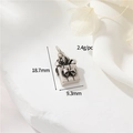14K gold filled crown gift box pendant in vintage silver finish for DIY jewelry - Antique Silver Vintage Gift Box Pendant Only (Without Chain) (h-12775)