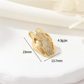 Exquisite 14K gold plated leopard head pendant with micro-pave zircons for DIY jewelry - Leopard Head Shape Pendant (h-12848)