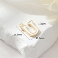 14k gold plated letter U charm pendant with white enamel for DIY jewelry making - Letter U (H-12350)