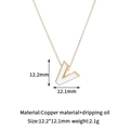 Detail of 14K gold plated V-letter pendant with dimensions 12.2mm and 12.1mm - V-Single Pendant