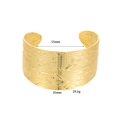 Specifiche dettagliate della taglia per il bracciale a polsino largo oro ondulato - Oro 14K XZ-366