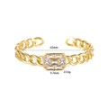 Dettaglio del bracciale a catena dorato con diametro interno di 62mm e peso di 23,6g - Oro 14K XZ-377