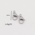 Silver stainless steel 19mm lobster claw clasp connectors for DIY jewelry making - Silver (19mm)