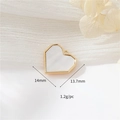 14k gold plated heart pendant with white mother of pearl inlay for DIY jewelry - Minimalist Mother Of Pearl Heart (cbk289-1)