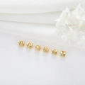 14K gold plated brass alphabet letter cube beads O to T for DIY jewelry making - Q (H-8189)