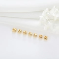 Polished 14K gold plated hollow alphabet beads H-N for DIY jewelry bracelets - H (H-8180)