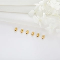 Golden twisted bean-shaped copper loose beads for DIY handmade jewelry and bracelets - Twisted Bean Style (A1963)