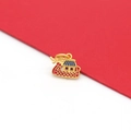 Traditionele vergulde drakenboot bedel met kleurrijk emaille voor DIY armbanden en sieraden - Rode Drakenboot (H-9003)