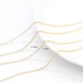 Macro di maglie di catena a cavo placcate oro 14k 2,3mm x 3,1mm per creazione gioielli - Oro 14K (AL-374)