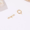 14k vergoldeter Herz-Rosen-OT-Verschluss für DIY-Halsketten und Armbänder - Glatter Klassischer Stil (N-0417) / Gold