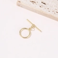 Poliertes Gold-Kleeblatt-Knebelverschluss für DIY-Halsketten und Armbänder Zubehör - 14K Gold (P3749)