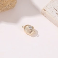 Chiusura magnetica placcata oro 14k con zircone per connettore di collane fai-da-te - Oro 14K (K010707)