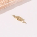 Fermoir nœud en filigrane d'or 14K pour collier avec détails ajourés sophistiqués - Fermoir Filigrane Creux (N-0437) / Or