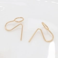 Clip per orecchini minimalisti in rame placcato oro 14k per creazione di gioielli fai-da-te - N-0015 (Senza Tappo in Gomma)